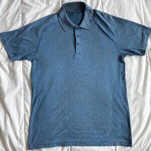 Lululemon Blue Striped Polo